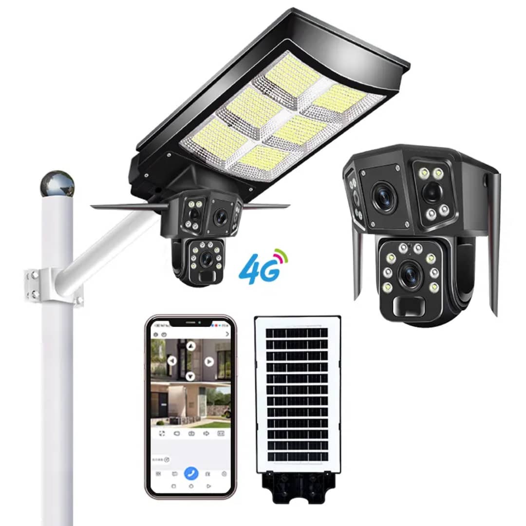 All-in-One Solar CCTV Street Light with Camera | 4G App Control IP65